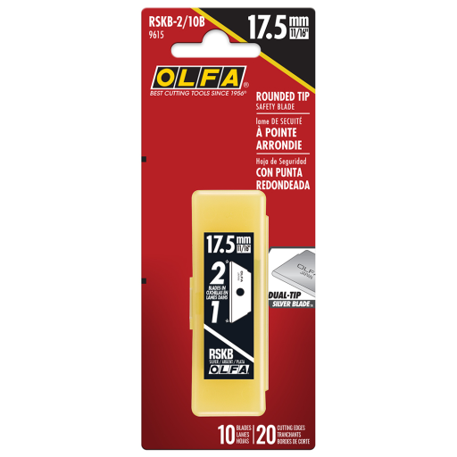 RSKB-2/10B Round Tip Dual-Edge Safety Blades, 10pk
