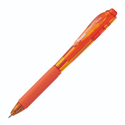 Wow! Retractable Ballpoint Pen, (1.0mm), Orange Ink