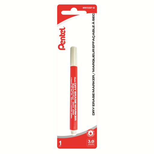 Pentel Dry Erase Marker (3.0mm) 1PC Pack, Red Ink
