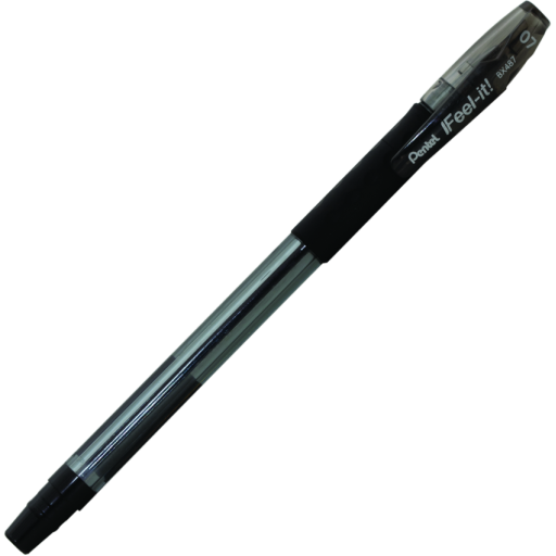 Feel-It! Capped Ballpoint Pen, (0.7mm), Black Ink