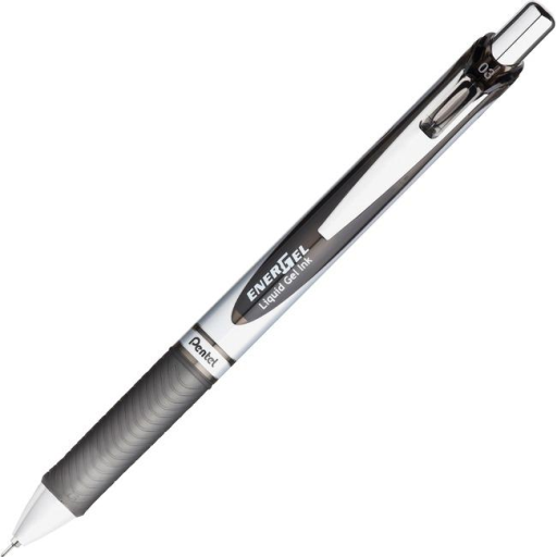 EnerGel Retractable Liquid Gel Pen, (0.3mm) Needle Tip, Black Ink