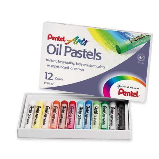 Pentel Arts Oil Pastels - 12 Colour Set