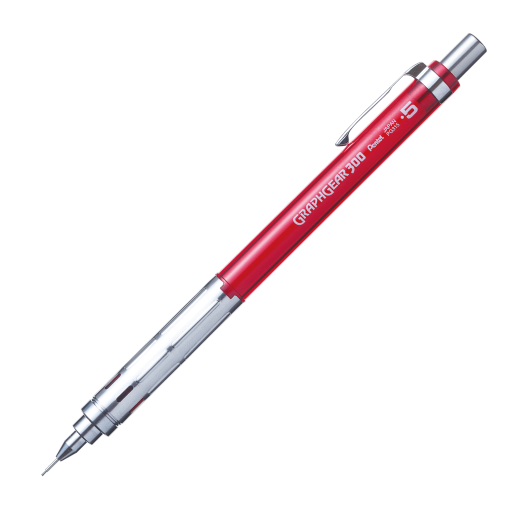 GraphGear 300 Mechancial Drafting Pencil (0.5mm), Red Accents
