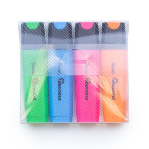 Illumina Liquid Highlighter, Chisel Tip, 4PC Assorted Pouch