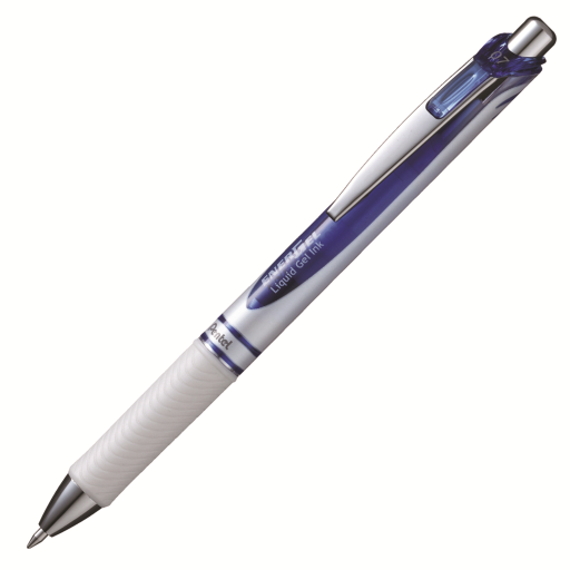 EnerGel Pearl Liquid Gel Pen, (0.7mm) Metal Tip, Blue Ink