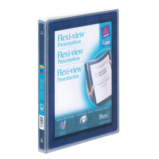 SPECIALTY PRESENTATION BINDERS, FLEXIVIEW, 1/2" BLUE