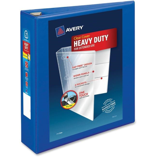 Avery View 2" HD View Binder, Pacific Blue, Gap Free D-Ring, 540 sheet capacity