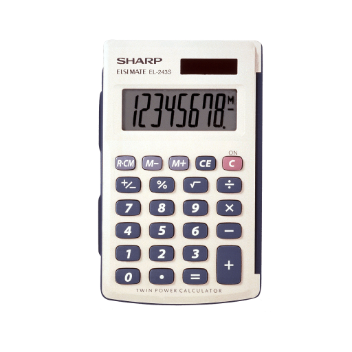 Sharp EL243S 8-digit Hand-held Calculator