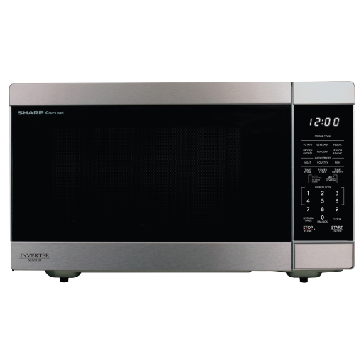 SHARP SMC1664KSC Carousel? Countertop Microwave Oven with Inverter Technology 1.6 cu. ft. 1100W Stainless Steel