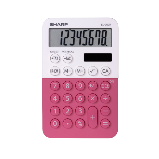 SHARP EL760RPK Twin Power XL 8-digit Display