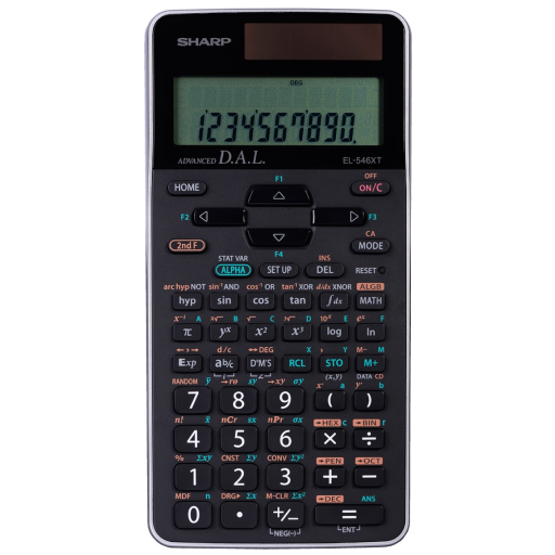 SHARP EL546XTBSL 469 FUNCTION, 10X2 LINE, SCIENTIFIC CALCULATOR