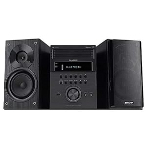 SHARP XL-BH250 Sharp 5-Disc Micro Shelf Executive Speaker System with Bluetooth, USB Port for MP3 Playback, AM/FM, Audio in for Digital Players