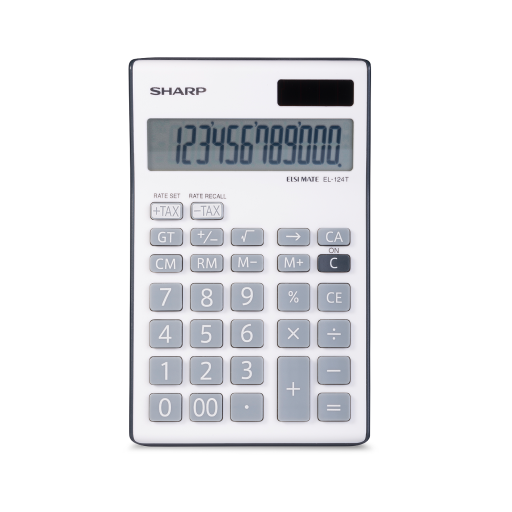 SHARP EL124TGY Twin Power 12-digit Display