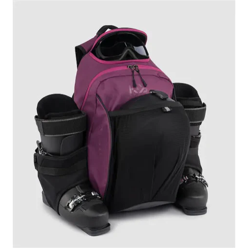 K&B Sport - Ski Boot Backpack - Slick - Burgundy/ Raspberry