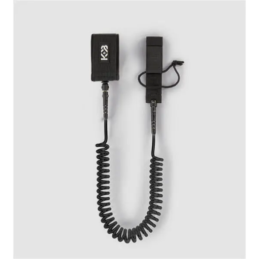 K&B Sport Coiled Paddle Foot Leash - Black