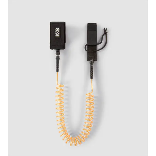 K&B Sport Coiled Paddle Foot Leash - Orange