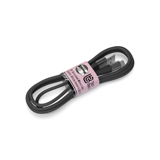 Bulk 3 ft Braided Micro USB Charging Cable