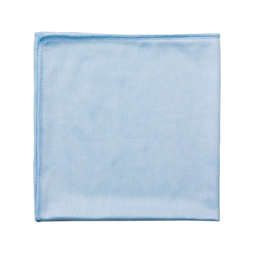 16?x16? Glass/Mirror Microfiber Cloth Blue (Pack of 10)