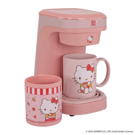 Coffee Maker W/2 Mugs Hello Kitty
