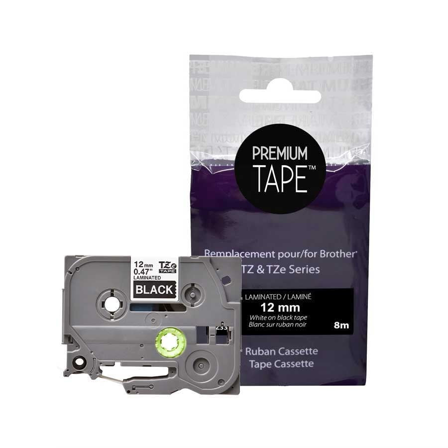 Brother TZ-335 WHITE/BLACK 12mm Alternative