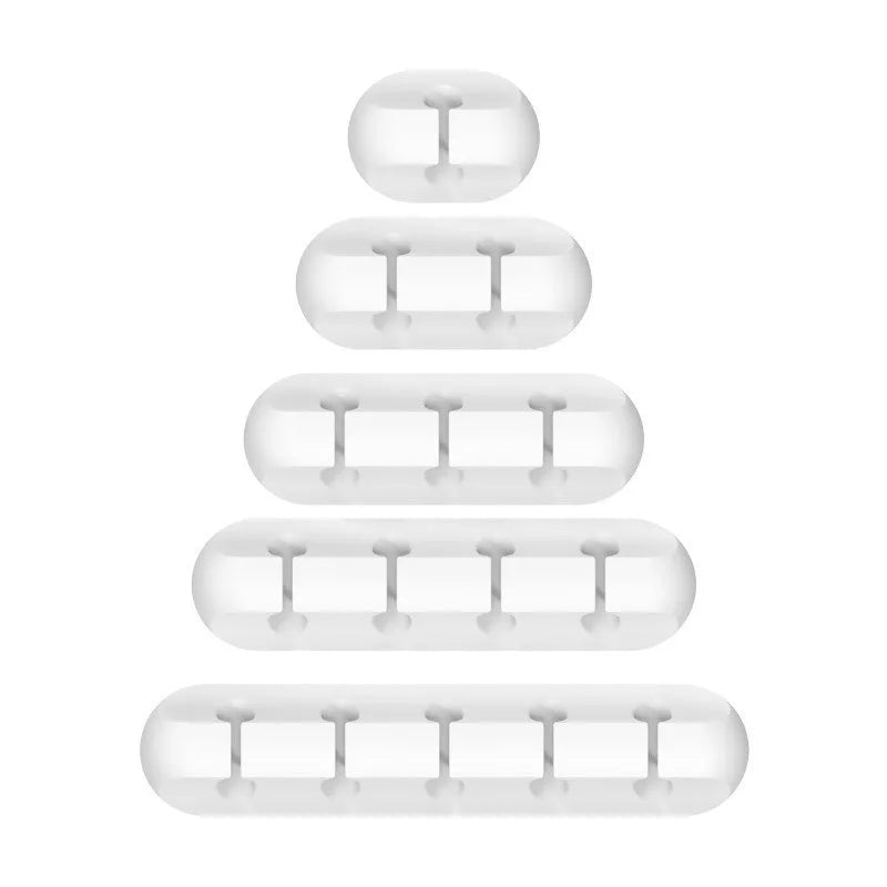 Cable Cord Wire Organizer Silicone USB Cable Winder Management Clips Self Adhesive for Mouse Keyboard Headset Car For iPhone