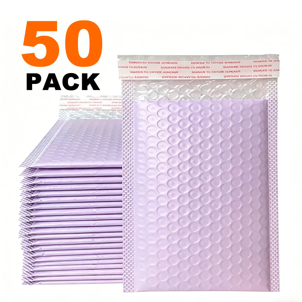10-50Pcs Colorful Bubble Mailers Self Seal Envelopes Shipping Packages Padded Mailing Bags for Small Business Supplies Delivery
