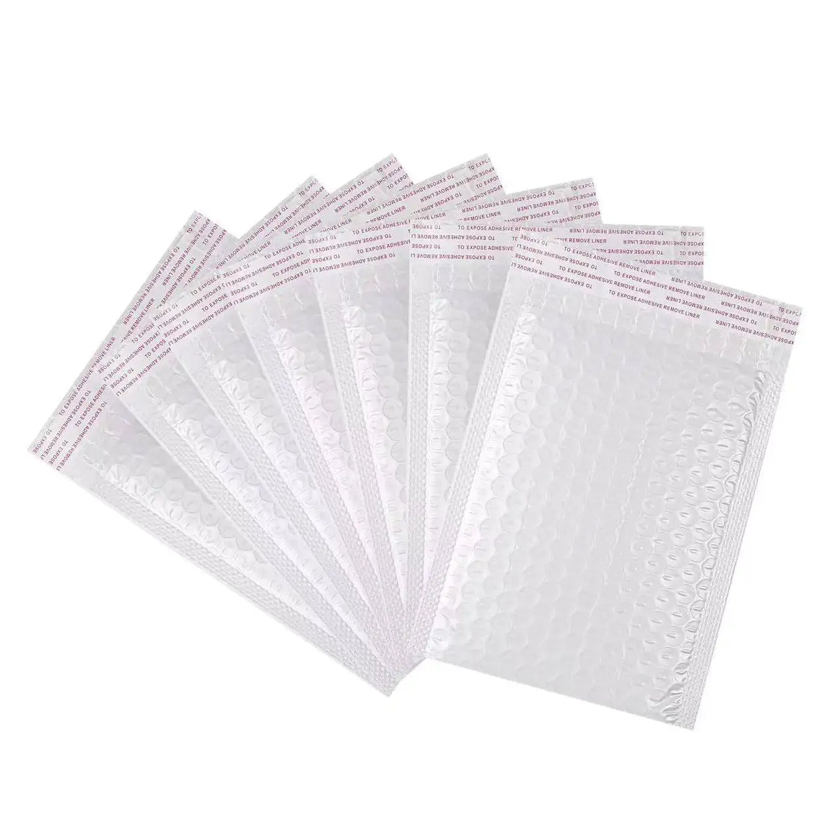 White Bubble Mailers 2-Size Bundle (18x23/20x25cm, 50pcs) - Ideal for E-commerce, Mailing & Product Protection