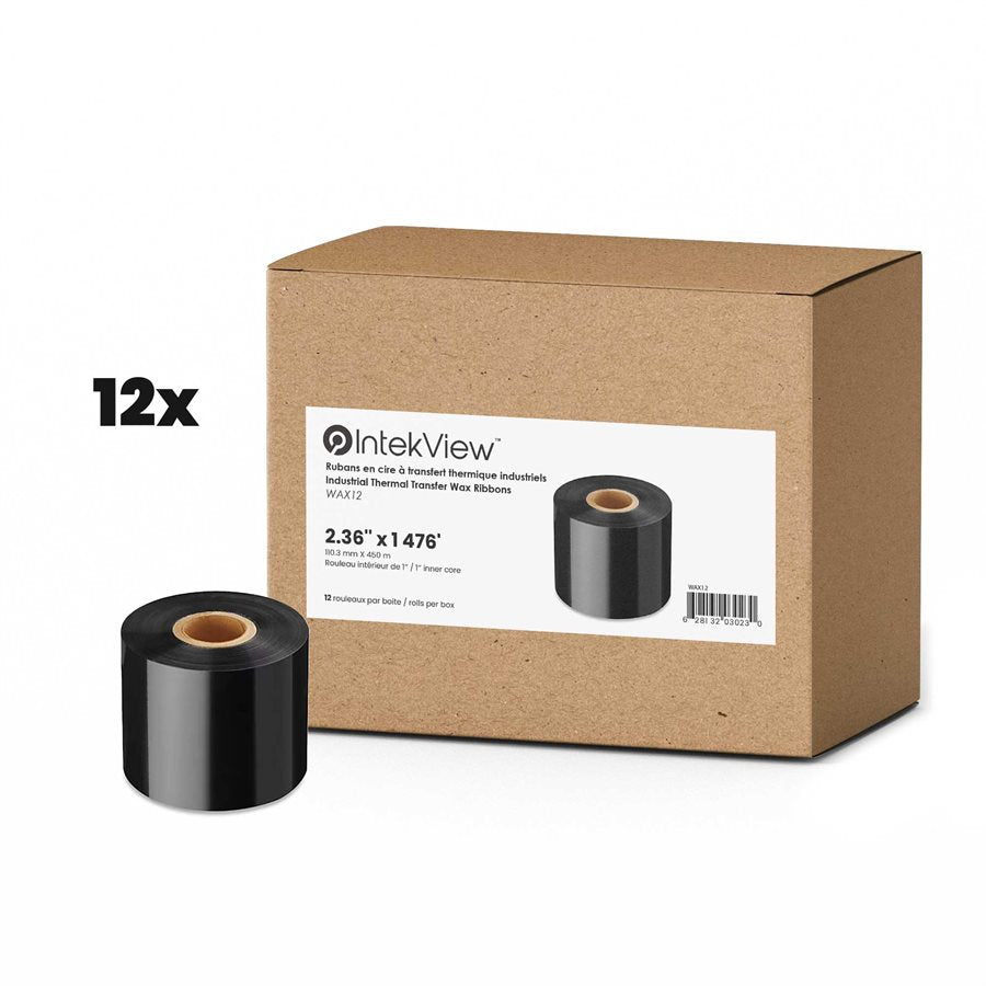 Thermal Transfer Ribbon Wax 2.36" x 1476' Core 1'' bx/12