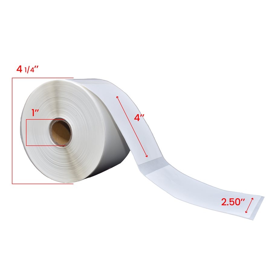 2.5x4'' Direct Thermal Labels 1''Core (500)