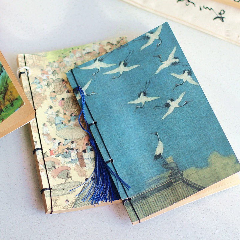 Chinese Style Retro Famous Painting Thread-bound Tassel Notebooks Toner Ink Canada