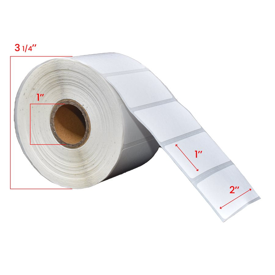 2x1'' Direct Thermal Labels 1''Core (1300) 4/cs
