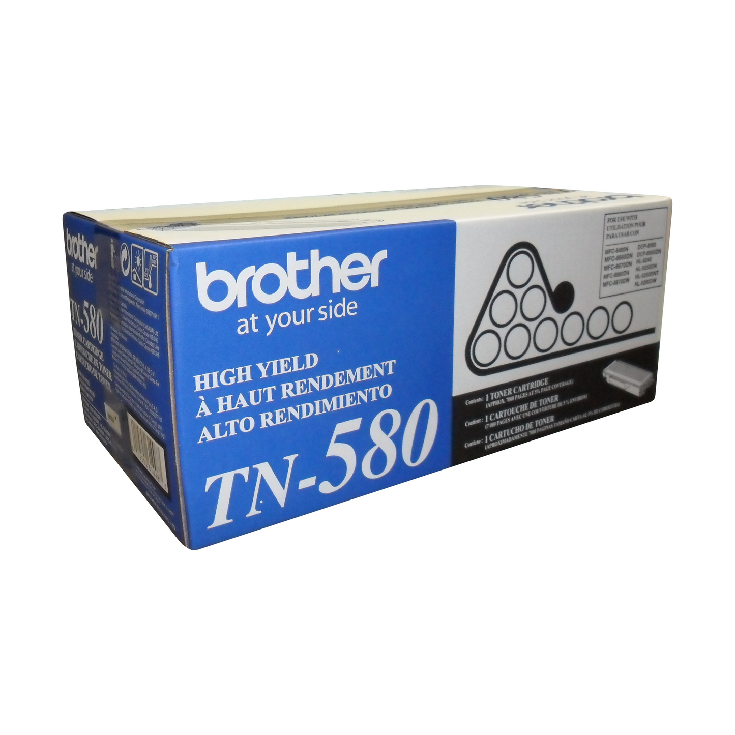 Brother TN580 Black Toner Cartridge, High Yield Brother