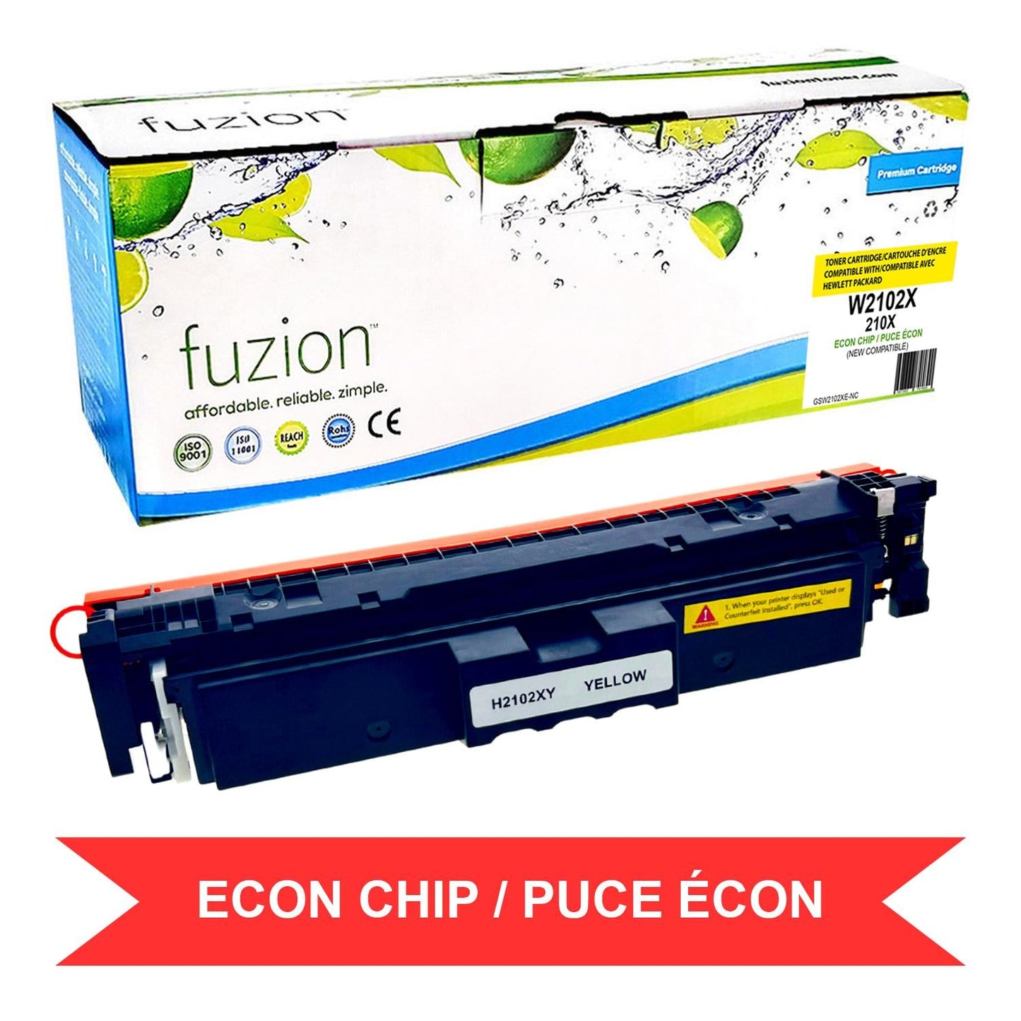 HP W2102X (210X) Compatible Toner w/ ECON Chip - Yellow