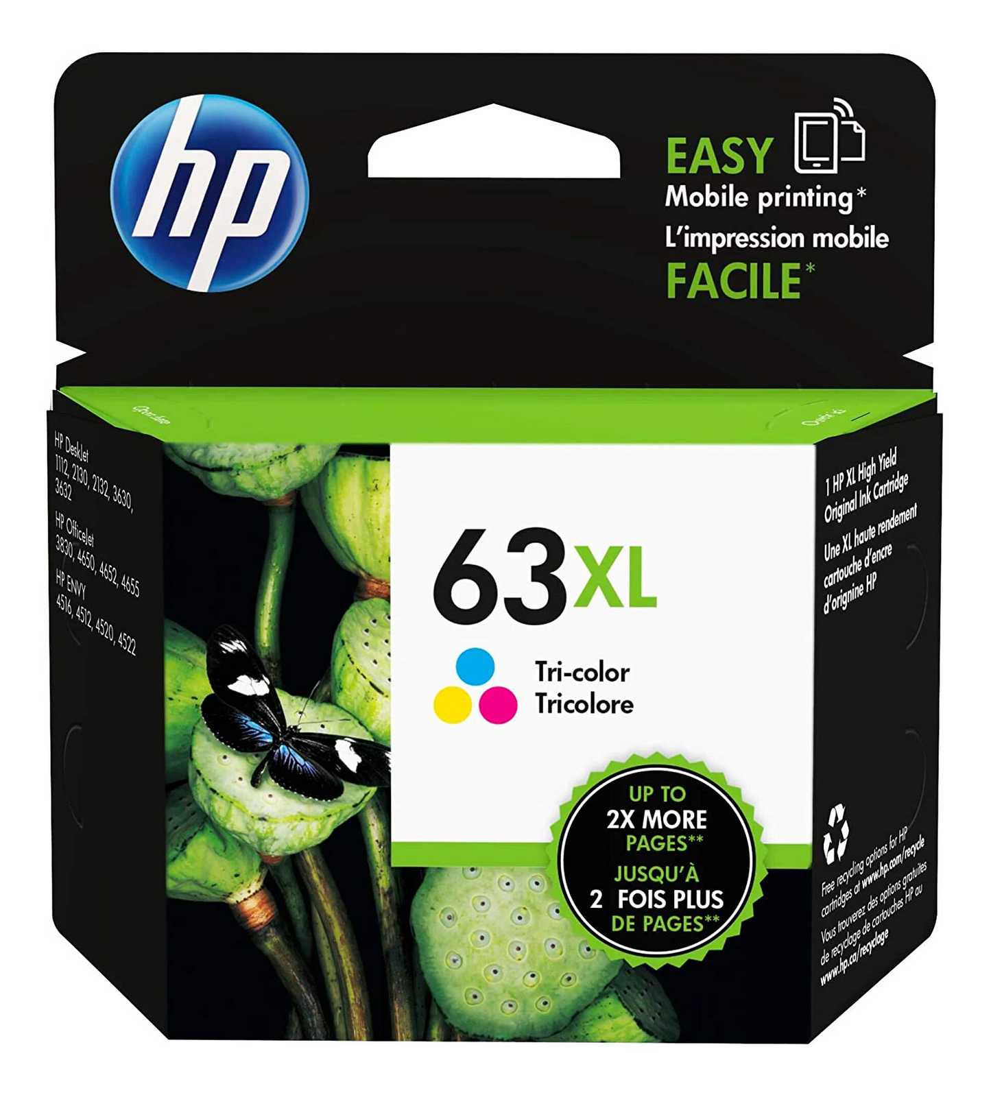 HP 63XL Tri-color Ink Cartridge HP Canada