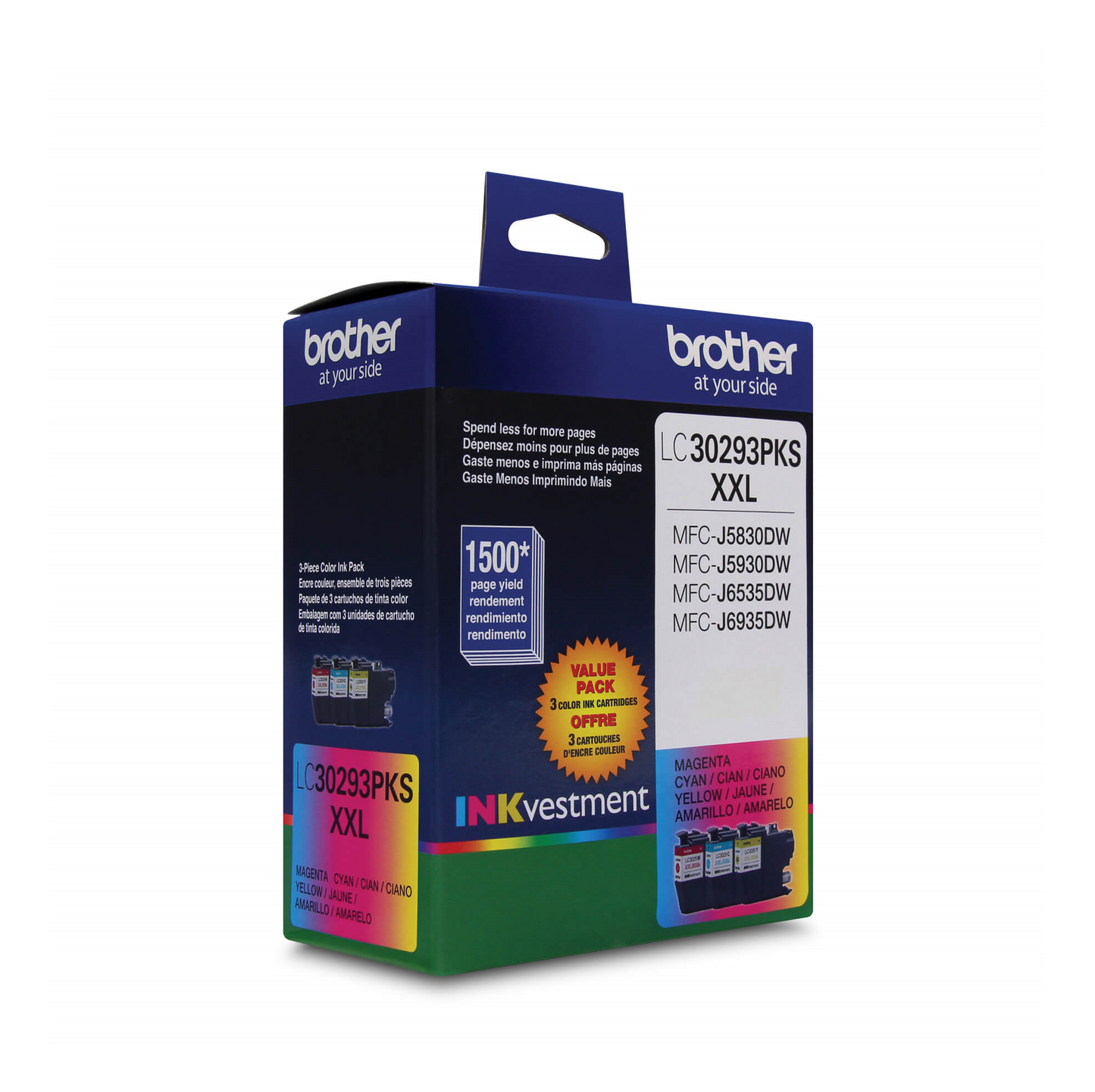 Brother LC30293PKS Innobella  Cyan, Magenta, Yellow Ink Cartridges, Super High Yield Brother
