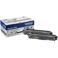 Brother Genuine TN221 2PK Standard-Yield Black Toner Cartridge Multipack Brother