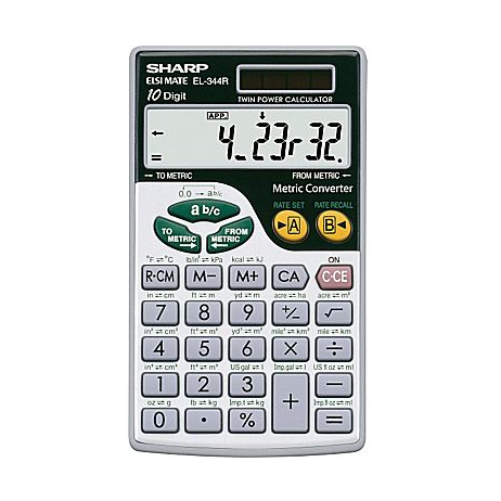 SHARP EL344RB LARGE 10-DIGITS METRIC CONVERSION CALCULATOR Sharp Electronics