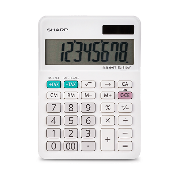 SHARP EL310WB XL 8-DIGIT MINI-DESKTOP CALCULATOR Sharp Electronics