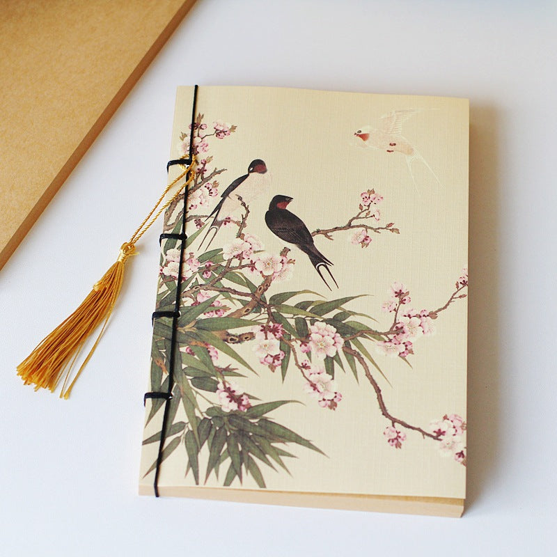 Chinese Style Retro Famous Painting Thread-bound Tassel Notebooks Toner Ink Canada