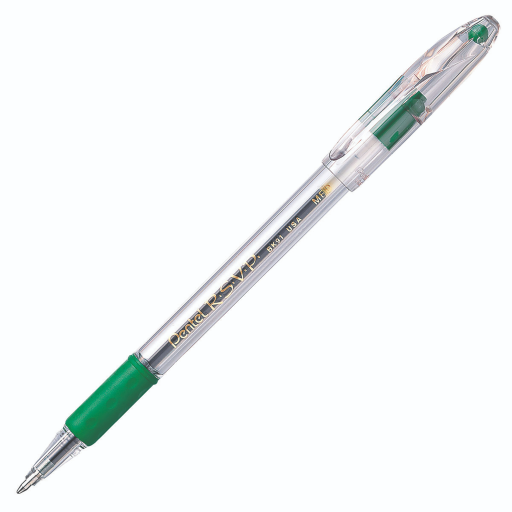R.S.V.P. Ballpoint Pen, (1.0mm), Green Ink