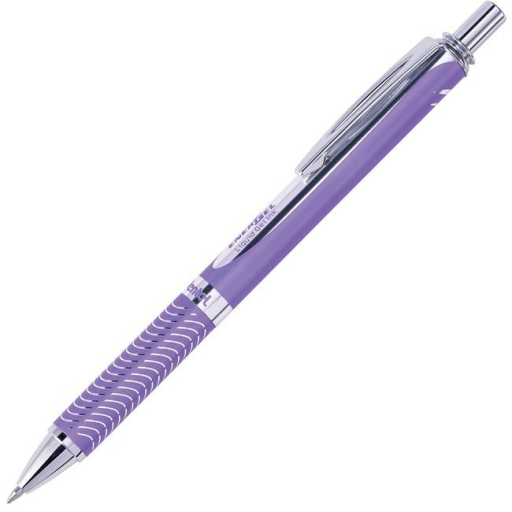 EnerGel Alloy Retractable Premium Liquid Gel Pen, (0.7mm) Metal Tip, Violet Barrel, Violet Ink