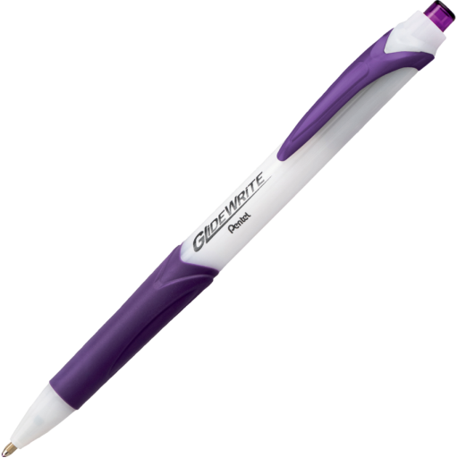 GlideWrite Ballpoint Pen with TechnIFlo Ink, (1.0mm) Bold Point, Violet Ink