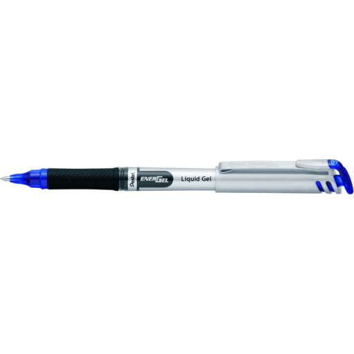 EnerGel Liquid Gel Pen, (0.7mm) Metal Tip, Capped, Blue Ink