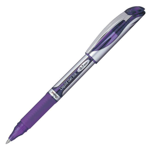 EnerGel Liquid Gel Pen, (0.7mm) Metal Tip, Capped, Violet Ink
