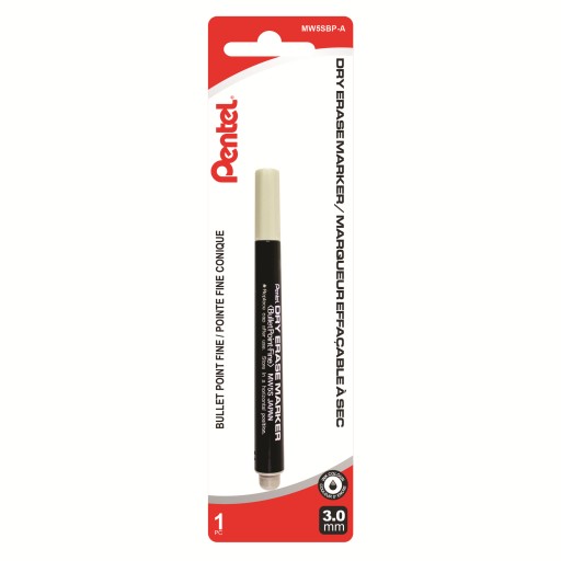 Pentel Dry Erase Marker (3.0mm) 1PC Pack, Black Ink