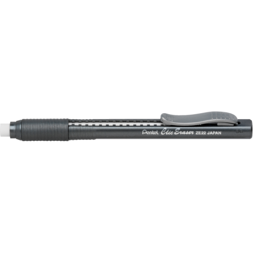 Clic Eraser Grip Retractable Eraser with Grip, Black Barrel