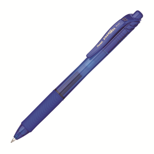 EnerGel-X Retractable Gel Roller, (0.7mm) Metal Tip, Blue Ink