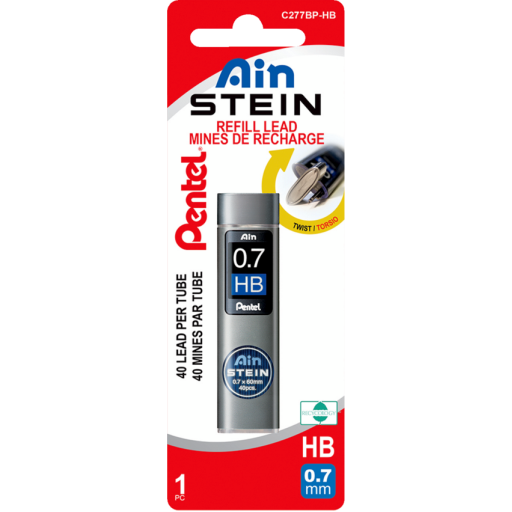 Ain Stein Lead Refill (0.7mm), HB, 40 Leads per Tube, 1PC Pack