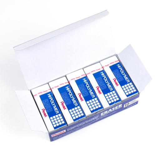 Hi-Polymer Large White Eraser 10PC PK