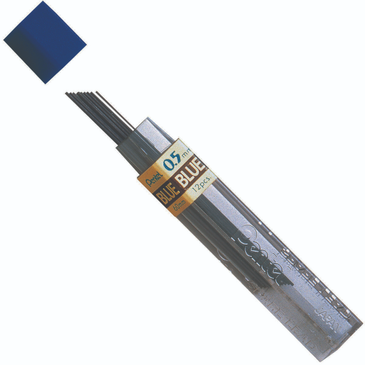 Refill Lead Blue (0.5mm) Fine, 12 Leads per Tube